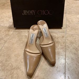 Jimmy Choo Beige Nude Camel Pointed Toe Pumps